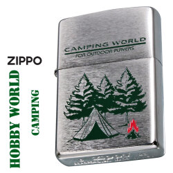 ZIPPO/ホビーワールド キャンピング HOBBY WORLD CAMPING ブラッシュクローム 直下腐食 200DC-CW画像
