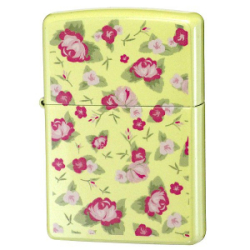 (在庫限りで終了) ZIPPO/Floral（フローラル）イエローパール　レディース   ギフト かわいい  花柄【ネコポス可】