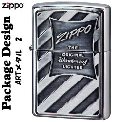 ZIPPO/ARTアートワーク　パッケージデザイン　メタル2 銀古美メタル貼り画像