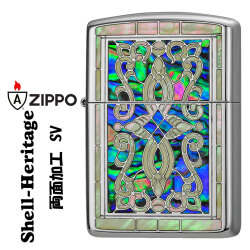zippo（ジッポーライター）armor アーマーシェル　ヘリテージSV　 シェルインレイ　ダイアノシルバー画像