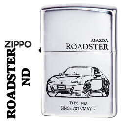 ZIPPO/MAZDAシリーズマツダROADSTERNDロードスター銀イブシエッチングMAZDA公認ROADSTER-ND画像