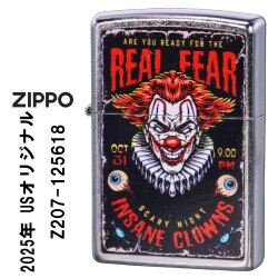 ZIPPO/USオリジナルZIPPO 2025 ピエロ柄  INSANE CLOWNS ストリートクローム プリント加工 zZ207-125618画像