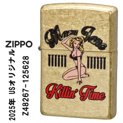 ZIPPO/USオリジナルZIPPO 2025 ガール柄 KILLIN' TIME ノーズアート ストリートブラス プリント加工 Z48267-125628画像