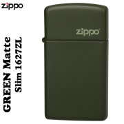 【ZIPPO】ジッポーライター グリーンマットジッポ・スリム#1627ZL 送料無料【ネコポス可】
