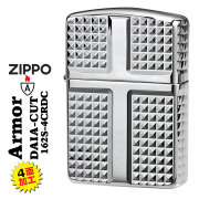 zippo ジッポーライター ARMOR アーマー 鎧 ダイヤカット 4面彫刻 ＃162 シルバーメッキ加工 162S-4CRDC 高級感 銀 おしゃれ 深彫り 彫刻 重厚 豪華 カッコイイ メンズ　ギフト送料無料【ネコポス可】