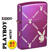 ZIPPO/ PLAYBOY 正規ライセンス アーガイルデザイン ハイポリッシュパープル US 2025秋冬モデル z46787画像