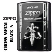 zippo ジッポーライター クロスメタル BLACK ガンメタル 人気のクロスメタルシリーズ M CRBK-N画像