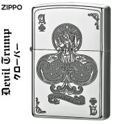 ZIPPO/デビルDEUILトランプクローバーエースニッケルエッチングDVLT-C画像