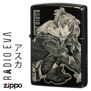 zippo(ジッポーライター) ヱヴァンゲリヲン RADIO EVA  アスカ　ブラックチタンコーティング シリアルナンバー入り EV-RADIO-ASUKA  黒 レーザー彫刻 かっこいい アニメ ギフト プレゼント送料無料【ネコポス可】