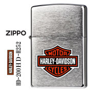 ZIPPO/ハーレーダビッドソン Harley-Davidson HARLEY ロゴ プリント ブラッシュクローム HD-200HD-H252画像