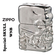 ZIPPO/スカルジャケットWNB ホワイトニッケル バレル仕上げ オイルライター ドクロ SPECIAL-SKULL-WNB画像