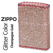 zippo(ジッポーライター)グリッター カラー Glitter color シャンパンゴールド ZSGL-SGD画像