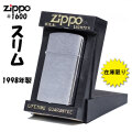 zippo ジッポーライター 希少 訳あり 長期在庫品 1998年製 1点限り スリム ブラッシュクローム 1600画像