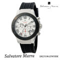 腕時計メンズ 【Salvatore Marra】サルバトーレマーラ メンズ 腕時計 クロノグラフ 5気圧防水 ラバーベルト　SM23106-SSWHBK画像
