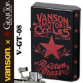 VANSONｘGEAR TOPコラボ 国産オイルライター　2面加工 スターデザイン ブラック画像