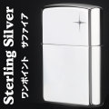 【ZIPPO】ジッポ ライター 純銀ジッポ天然石・サファイア ジッポーライター 画像