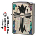 ZIPPO/アーマー armar ジッポー 限定 シリアルNo.入 ニューグランドクロス ニッケルベース＆シェルカーボンコンビ 162GRND-CRS-SV画像
