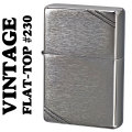 【zippo】ジッポ ジッポーライターフラットトップビンテージ・ブラッシュクローム(ラインあり) 1937 #230  画像