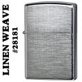 ZIPPO(ジッポー) Linen Weave リネンンウィーブ パターン（両面）ブラッシュクローム28181 画像