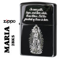 ZIPPO/マリア MARIA 黒ニッケルメッキ エッチング 銀サシ仕上げ　 2BKS-MARIA画像