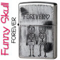 zippo(ジッポーライター)ファニースカル FOREVER ユーズド加工 画像