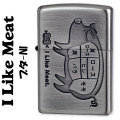 zippo(ジッポーライター)アイ ライク ミート ブタ ニッケル NI画像