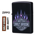 ZIPPO/ハーレーダビッドソン Harley-Davidson HARLEY ロゴ ブラックマット プリント HD-46677画像