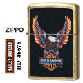 ZIPPO/ハーレーダビッドソン Harley-Davidson HARLEY イーグルロゴ ストリートブラス プリント HD-46678画像