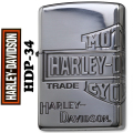 人気モデルにつき再販開始！ zippo(ジッポーライター)Harley-Davidson ハーレーダビットソン シルバーイブシ HDP-34 3面加工のカッコイイ ジッポー オイルライター 喫煙具 バイク オシャレ ギフト プレゼント 送料無料【ネコポス可】