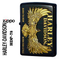 ZIPPO/ハーレーダビッドソン　ブラックイオン＋ゴールドメッキ　ゴールドメタル貼り　2022モデル HDP-78画像