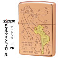 ZIPPO/人気の「WINDY」デザイン ピンク メタル貼り マットシリーズ オイルライター M-GIRLWIND-PK画像