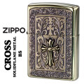 ZIPPO/ZP ソリッドフレームメタル BS クロス メタル貼り  BSイブシ SOLID-CRS-BS画像