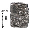 ZIPPO/スカルジャケットBNB ブラックニッケル バレル仕上げ オイルライター ドクロ SPECIAL-SKULL-BNB画像