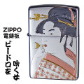 ZIPPO/和板 電鋳版プレート ビードロを吹く女　＃200　ブラッシュクローム　WB-BIDORO画像