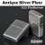 zippo Antique Silver Plate 121 Flat Bottom 銀古美仕上げ アンティークシルバープレート画像4