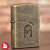 ZIPPO/大人気　猫シリーズ  アンティーク調  ブロックに猫シルエット　真鍮メッキバレル　2BIB-BLOCKCAT画像6