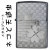 zippo ネコと天道虫 ブラッシュクローム メタルプレート貼り てんとうむし画像