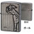 ZIPPO(ジッポーライター)  クラシックメタル　シルバーバレル メタルプレート貼り 3種　インサイド・ガール・ジッポーカー　CLM画像3