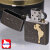 ZIPPO/人気の「WINDY」デザイン ブラック メタル貼り マットシリーズ オイルライター M-GIRLWIND-BK画像3