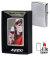 ZIPPO/ガール柄　Drinking Girl ドリンキング ガール ブラッシュクローム イラスト プリントメタル貼り　SO-KB画像4