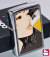 ZIPPO/ガール柄　Drinking Girl ドリンキング ガール ブラッシュクローム イラスト プリントメタル貼り　SO-KC画像5