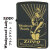 ZIPPO/人気の「WINDY」デザイン　WINDPROOF LADY ウィンドプルーフ・レディ ブラックマット＆イエローゴールド　BKM-2画像