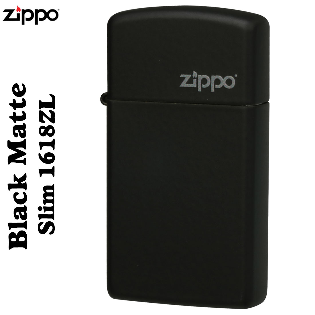 ZIPPO ジッポ ライター ブラックマットジッポ スリム画像
