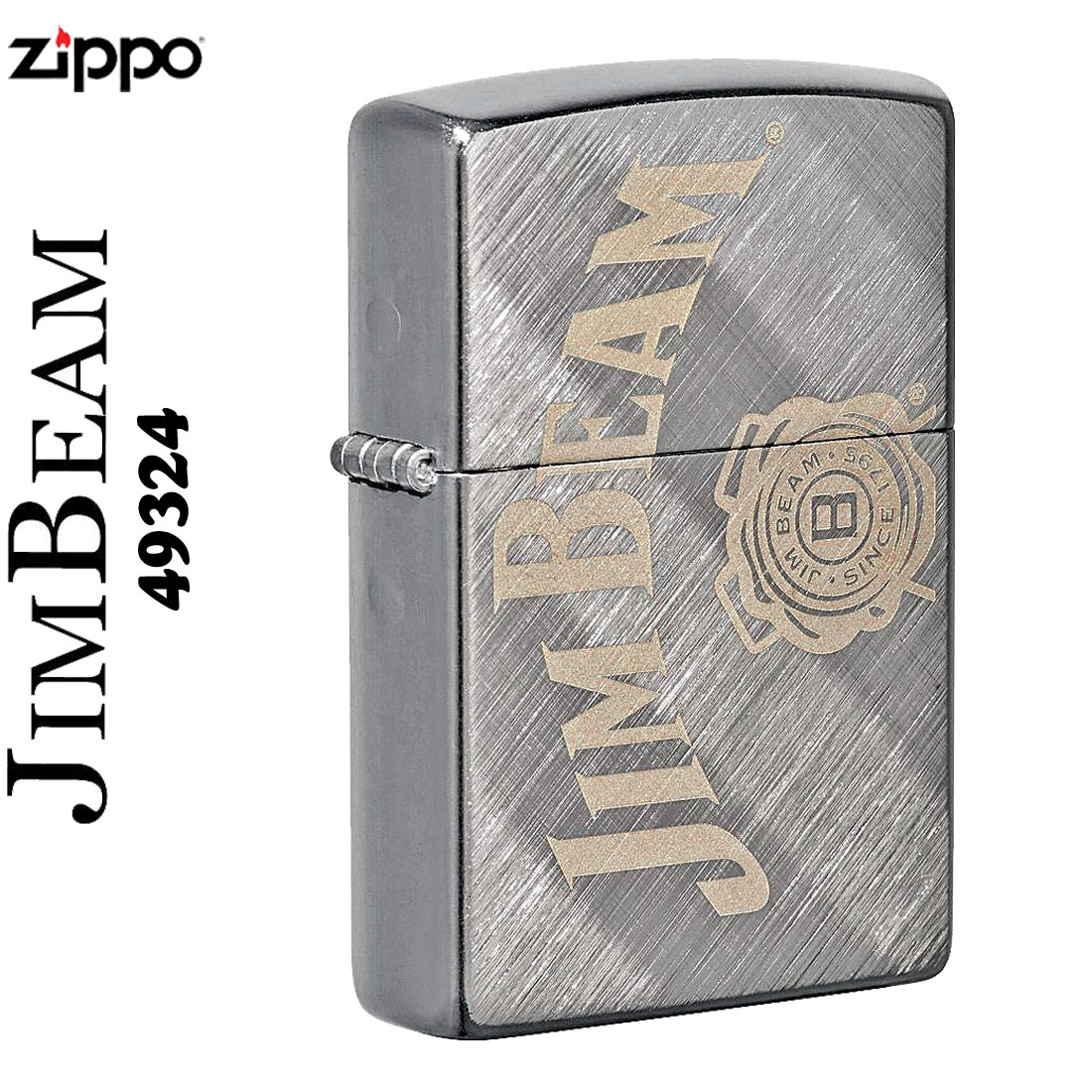ZIPPO/Jim Beam ジムビーム 49324ダイヤゴナルウェーブ画像