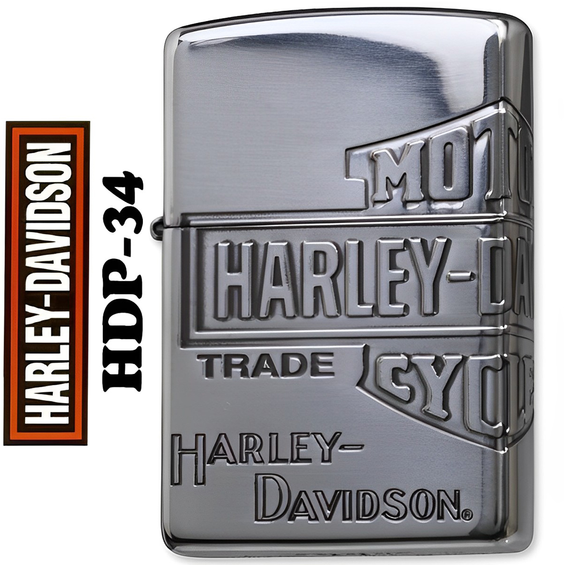 人気モデルにつき再販開始！ zippo(ジッポーライター)Harley-Davidson ハーレーダビットソン シルバーイブシ HDP-34 3面加工のカッコイイ ジッポー オイルライター 喫煙具 バイク オシャレ ギフト プレゼント 送料無料【ネコポス可】