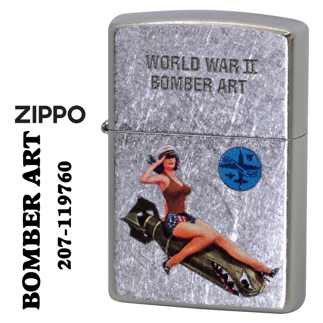 zippo(ジッポーライター) BOMBER ART  プリント加工 ストリートクローム Z207-119760画像