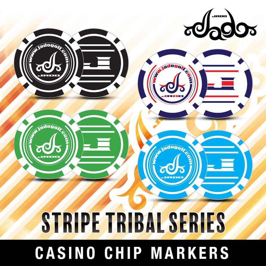 JADO ゴルフ カジノチップマーカー 4カラー Stripe Tribal seriesシリーズ JGCM2222
