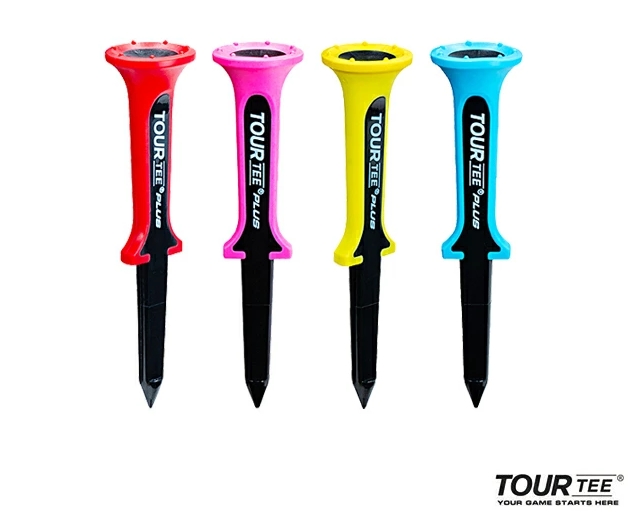 ツアーティープラス TOUR TEE PLUS+ HIGH LAUNCH T-496 ゴルフ ティー 段付き1パック4本入り ゴルフ用品 ゴルフアクセサリー
