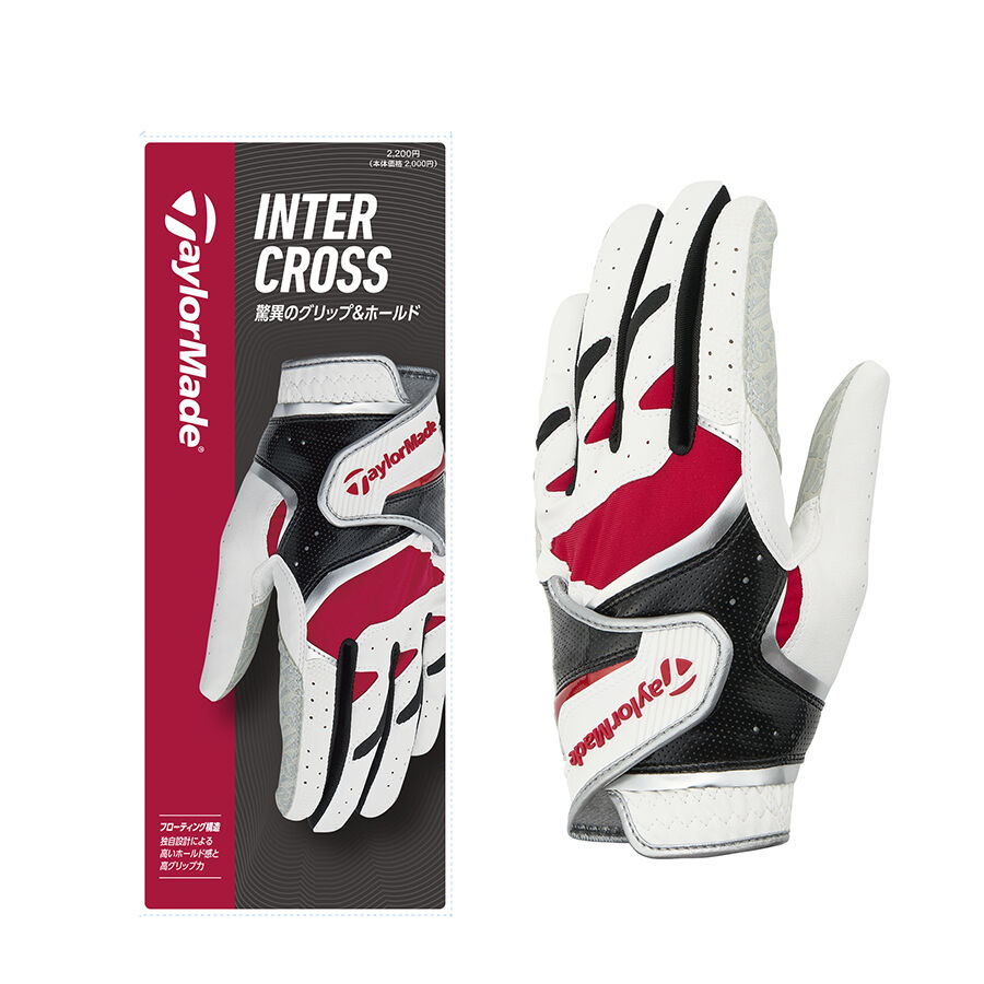 [TaylorMade/テーラーメイド] インタークロス 7.0 グローブ ホワイトシルバー ブラック 左手用〔DW-TL931〕ゴルフ