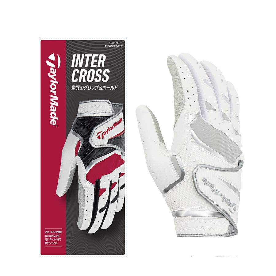 [TaylorMade/テーラーメイド] インタークロス 7.0 RH グローブ ホワイトシルバー 右手用〔DW-TL932〕ゴルフ